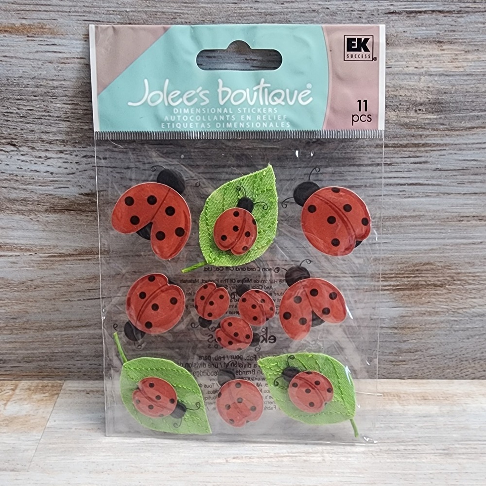 EK Success Jolee's Boutique Dimensional Stickers Ladybugs Leaves 11pc 50-20277